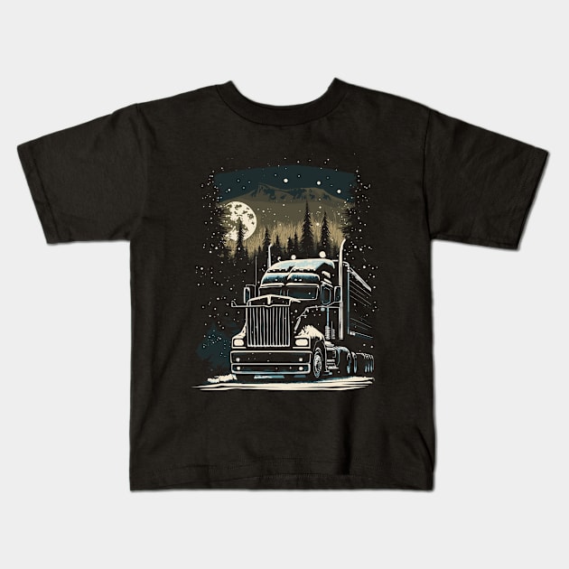 Christmas Cargo: Semi-Truck Gift for Truckers Kids T-Shirt by NOLIMIT-MERICA